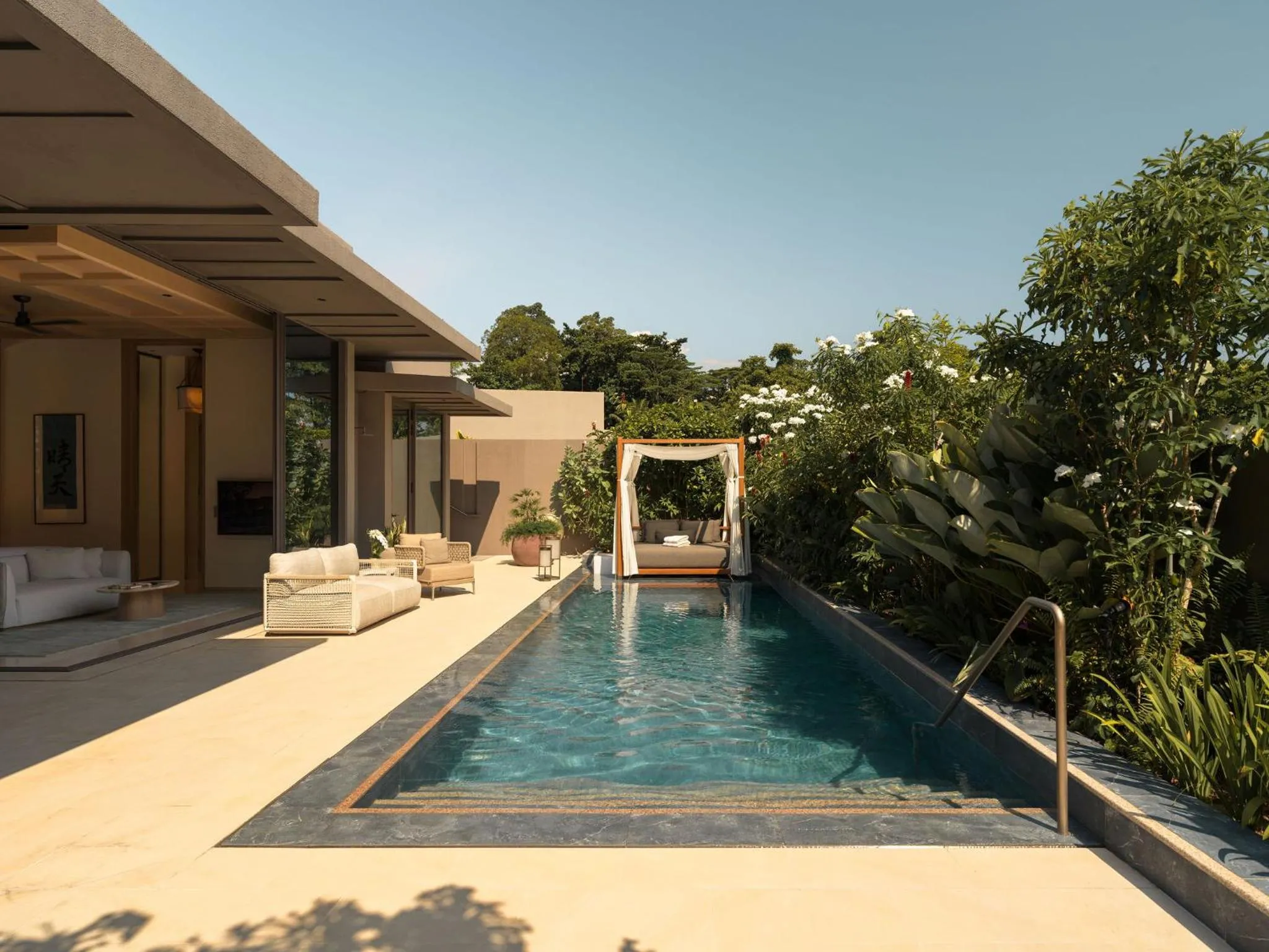 Swimming pool in Raffles Sentosa Singapore
