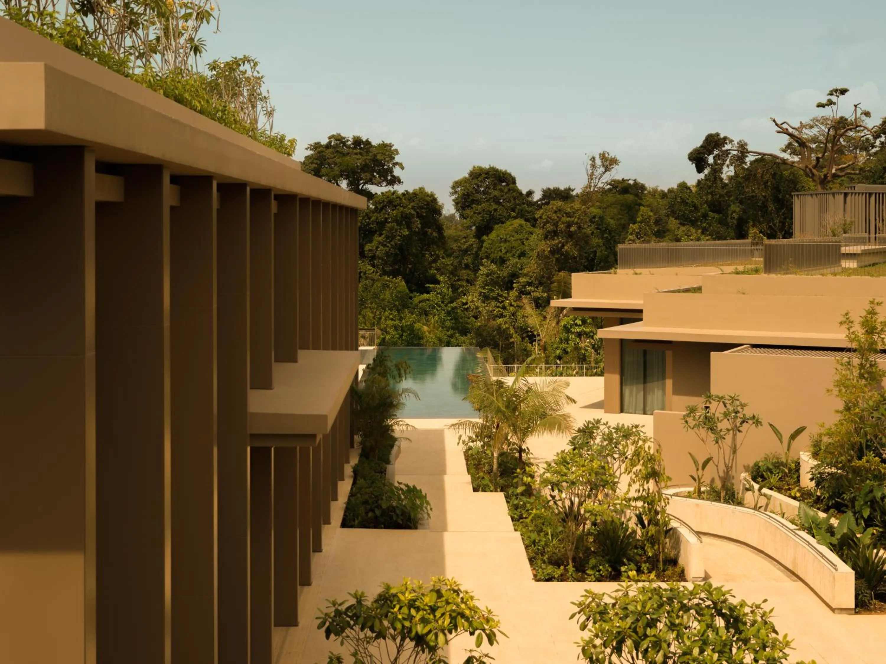 Swimming pool in Raffles Sentosa Singapore