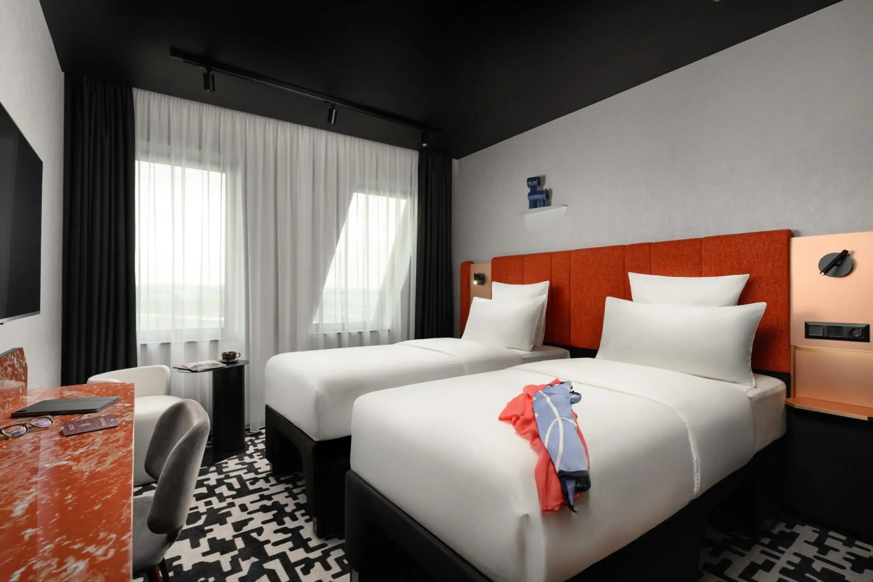 Bed in TRIBE Budapest Airport Bed in TRIBE Budapest Airport