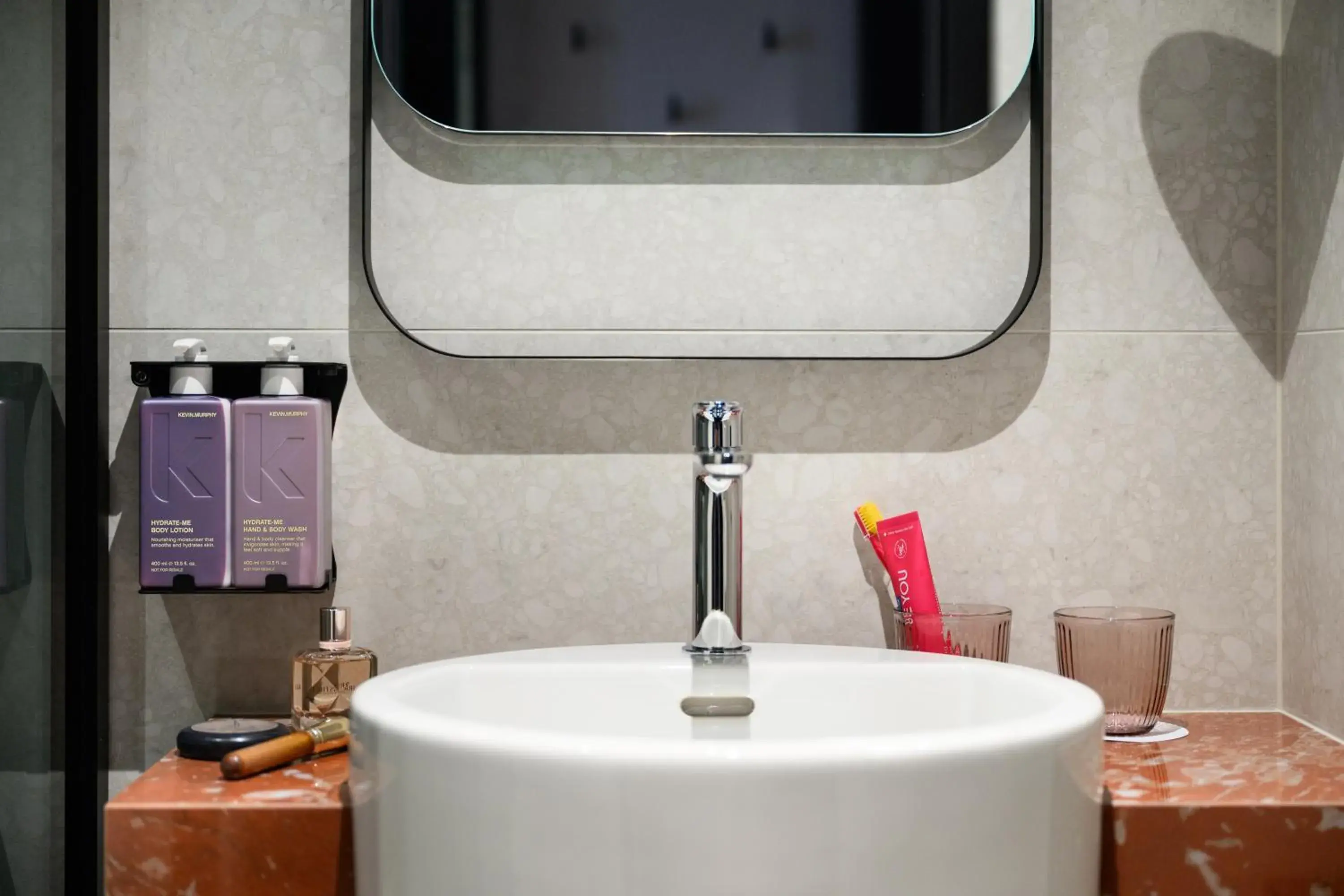 Bathroom in TRIBE Budapest Airport Bathroom in TRIBE Budapest Airport