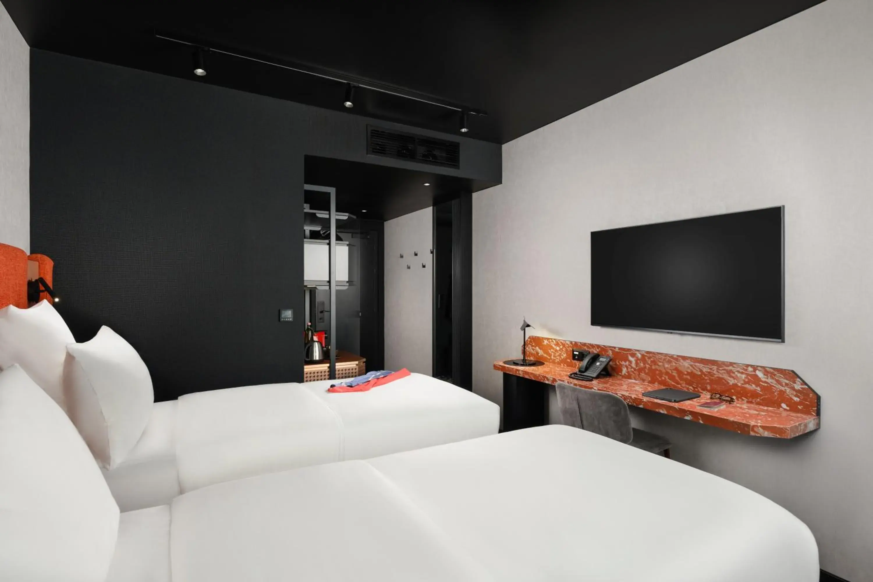 Bed in TRIBE Budapest Airport Bed in TRIBE Budapest Airport