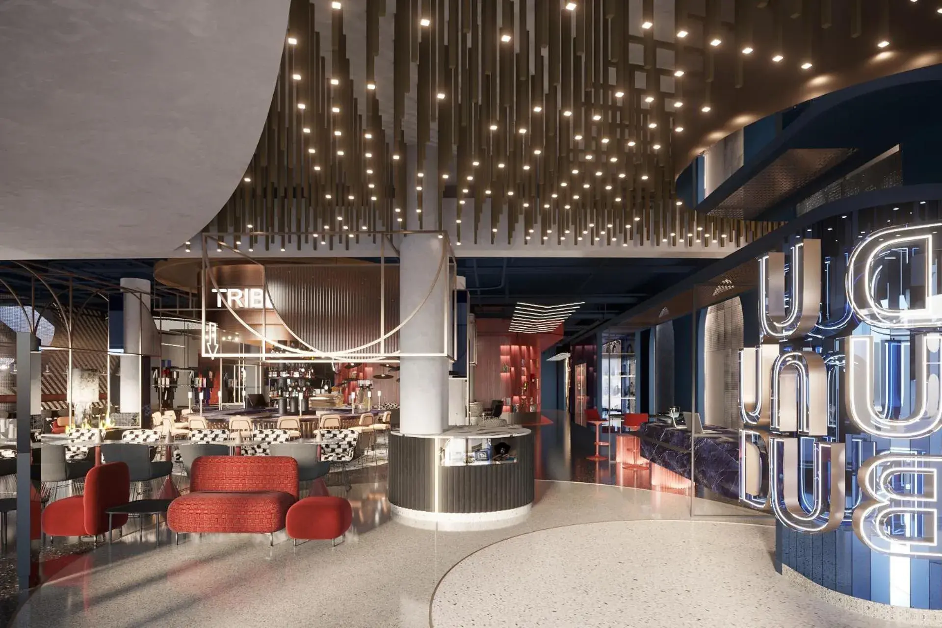 Lobby or reception in TRIBE Budapest Airport Lobby or reception in TRIBE Budapest Airport