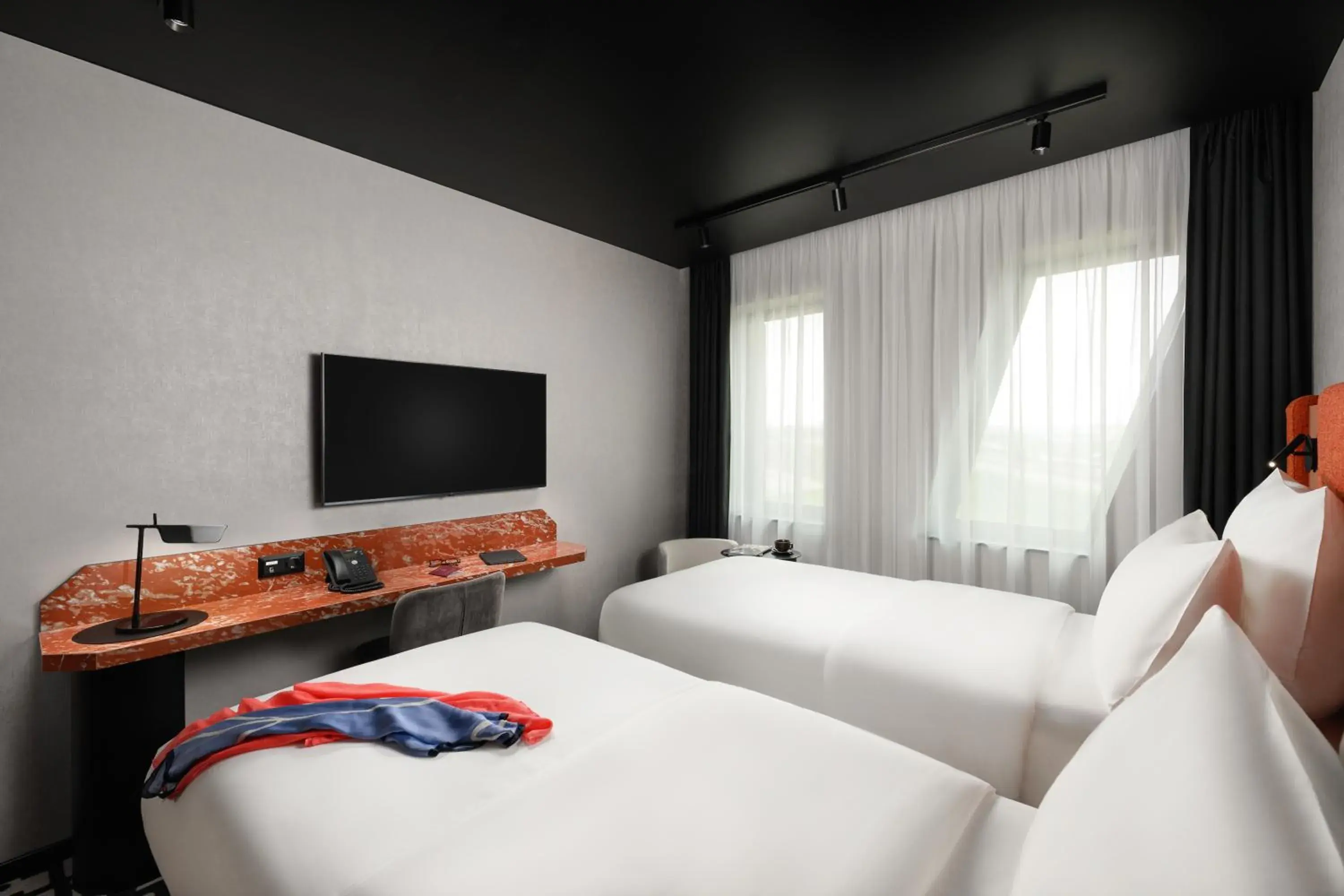 Bed in TRIBE Budapest Airport Bed in TRIBE Budapest Airport