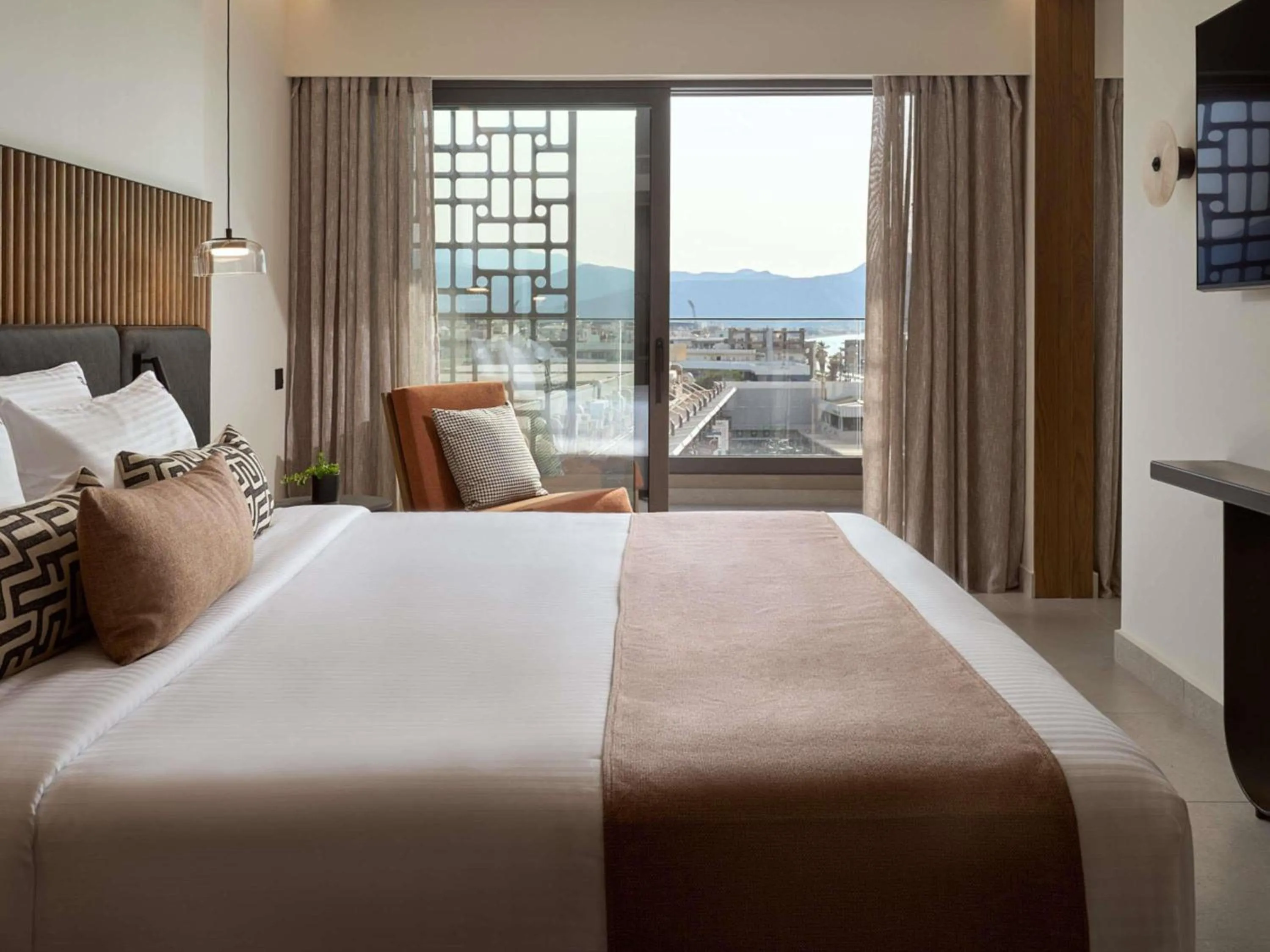 Bedroom, Bed in Rocca a Mare Heraklion - Handwritten Collection