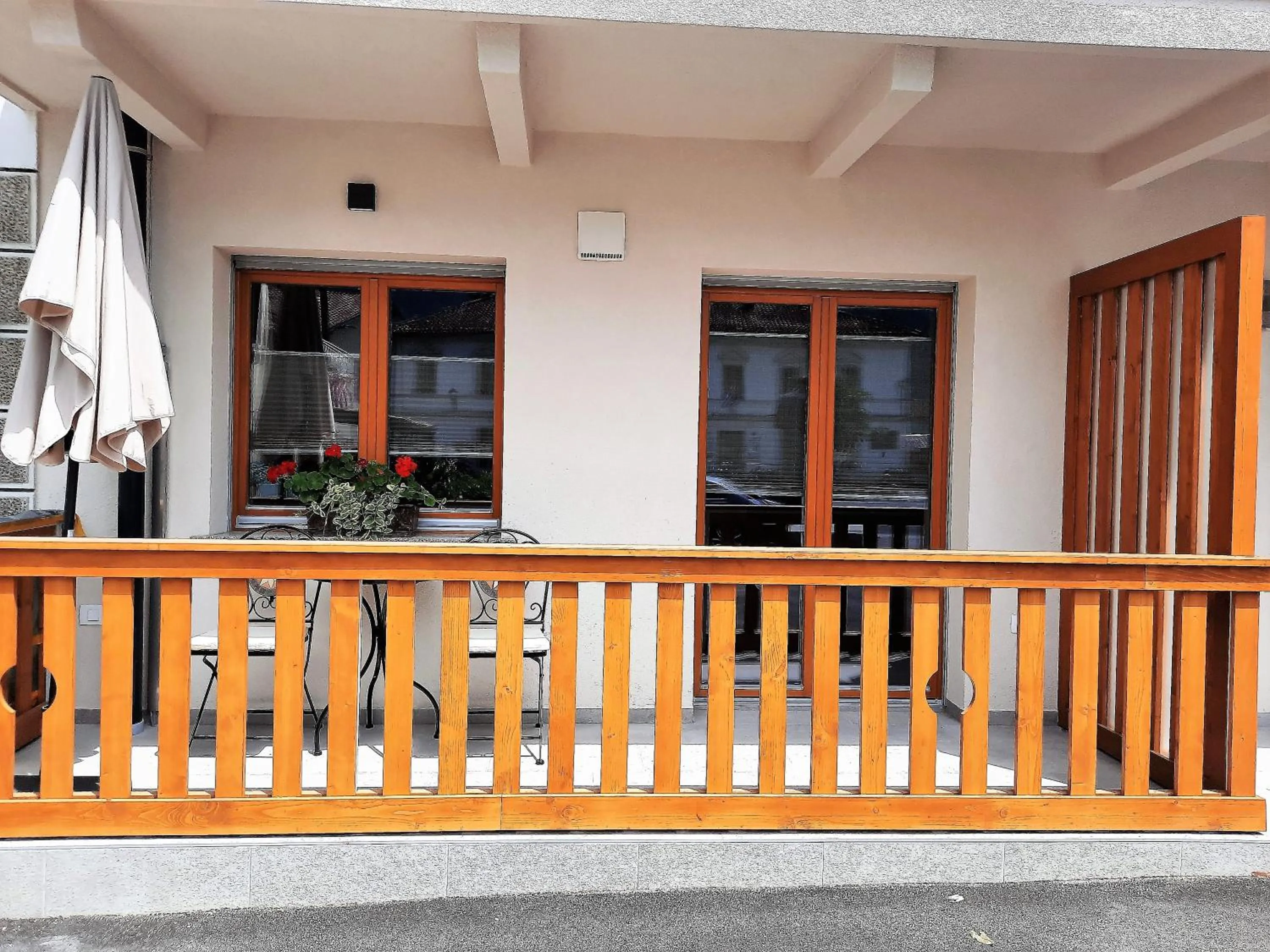 Balcony/Terrace in Apartments Hlapi with SPA