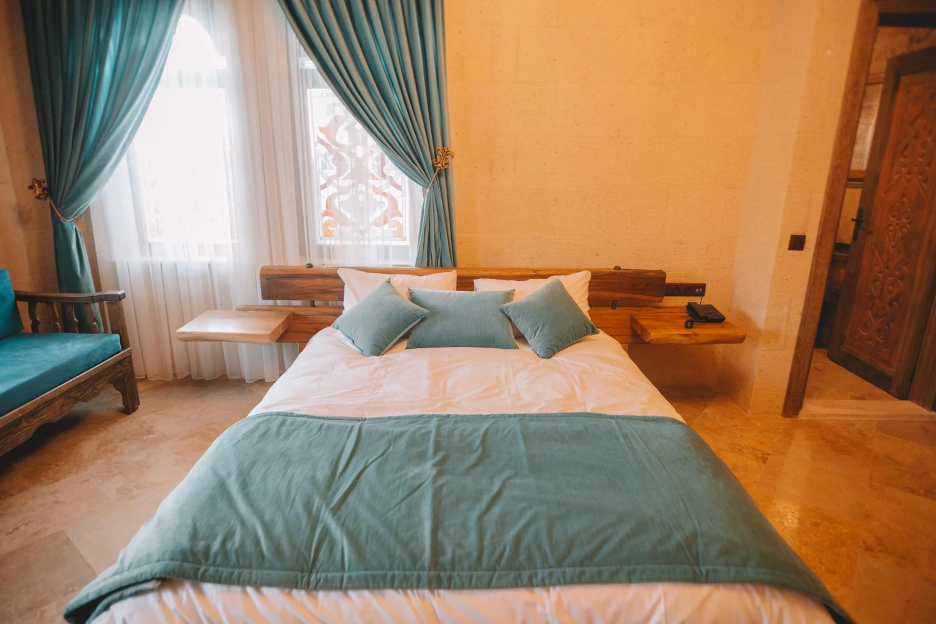 Bed in Karis Cave Cappadocia