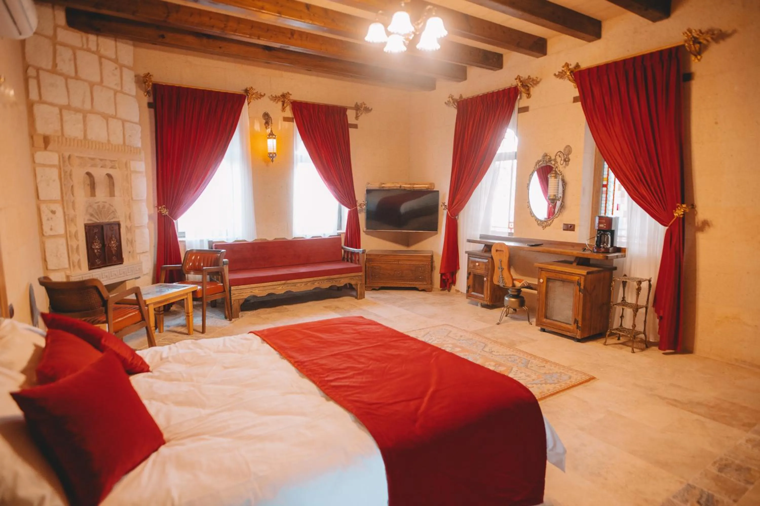 Bed in Karis Cave Cappadocia