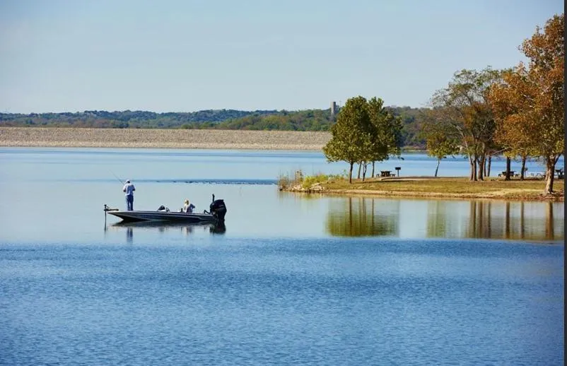Fishing in Cedarvale Cabins Turner Falls