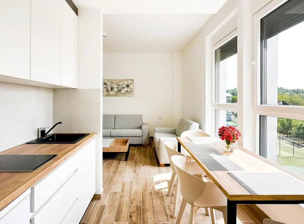 Kitchen or kitchenette in Apartmani Fruški Cvet - Fruške Terme