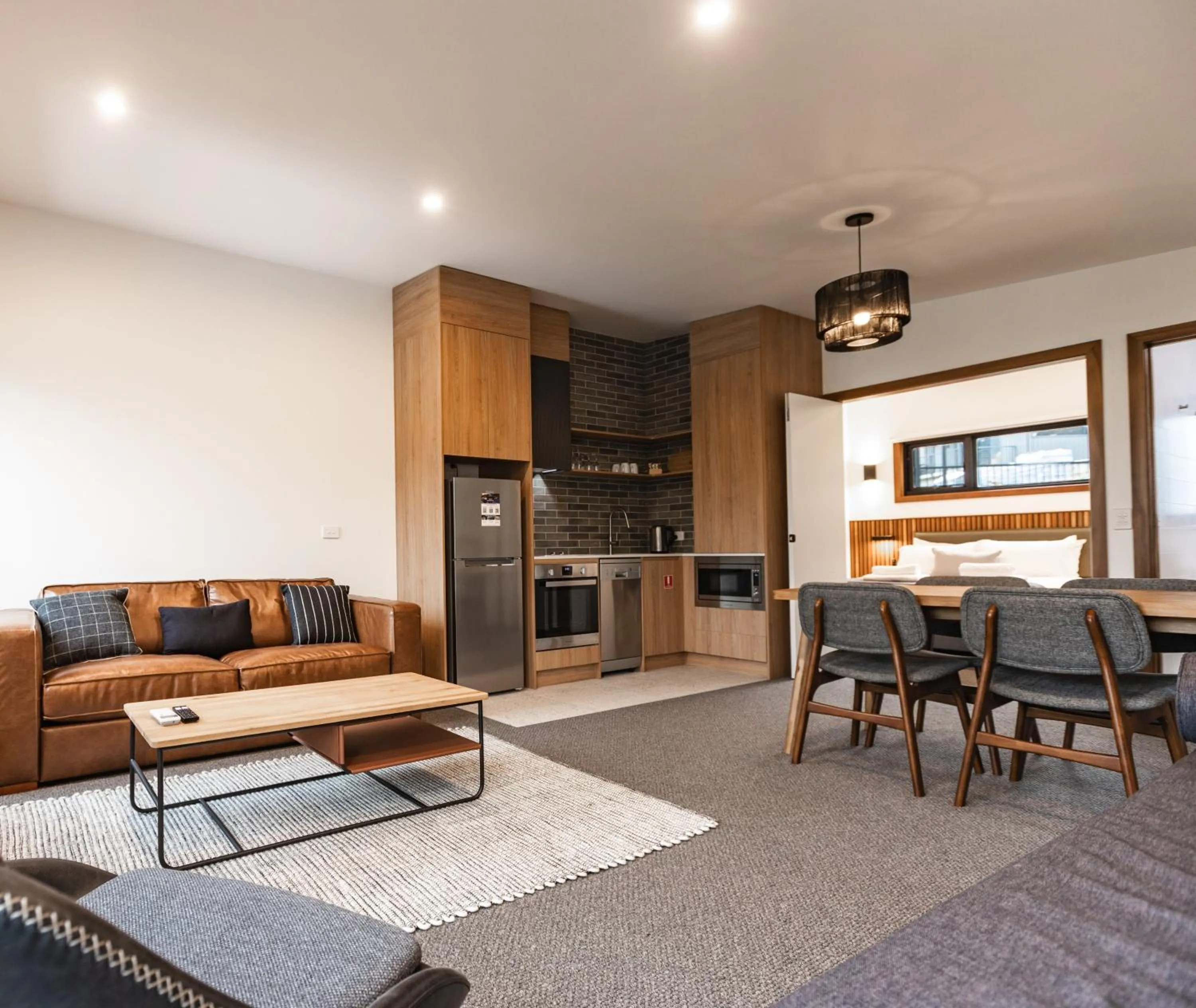 Living room in Oaks Lake Crackenback Resort