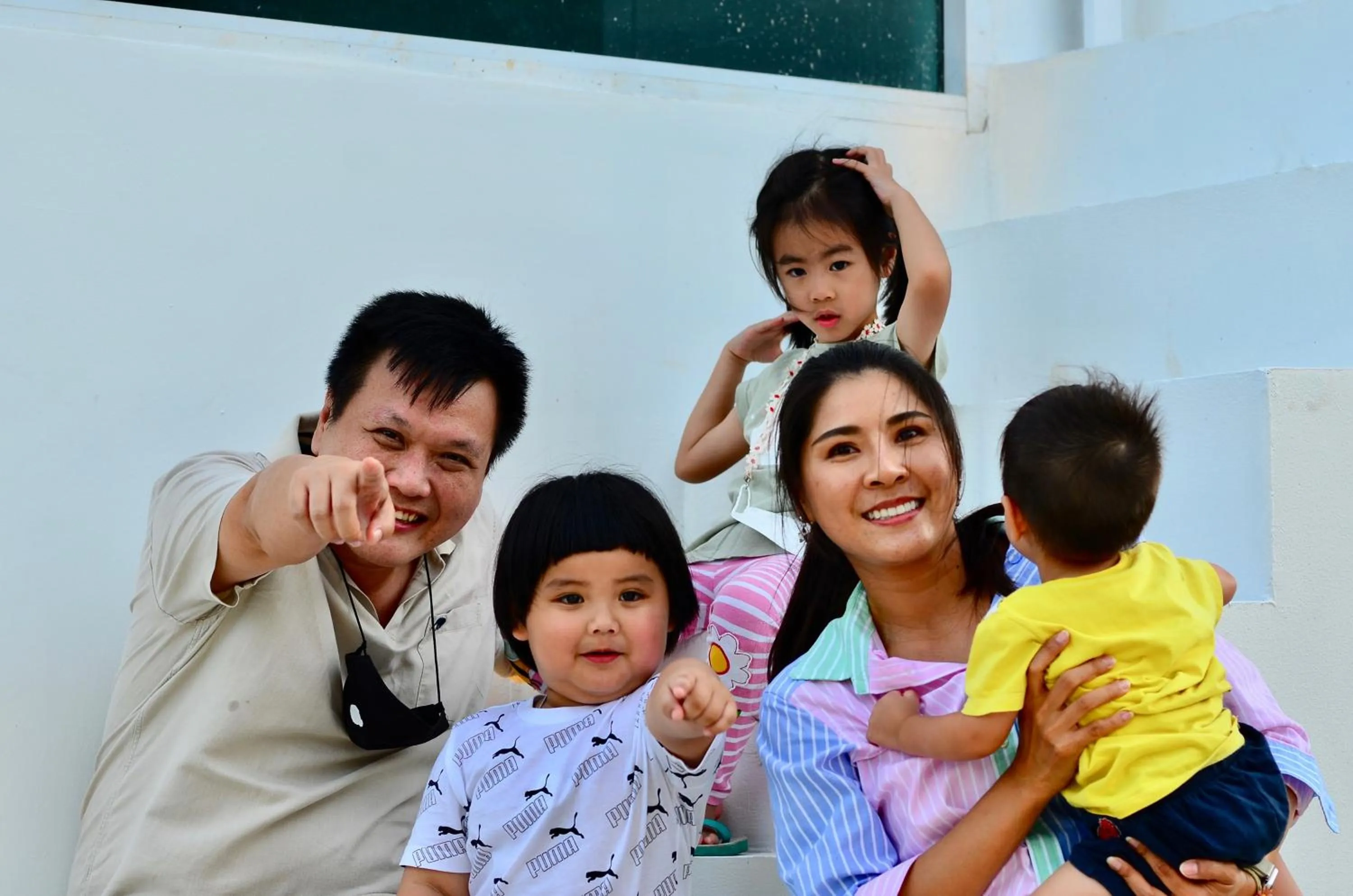 Family in Sanae Beach Hua Hin