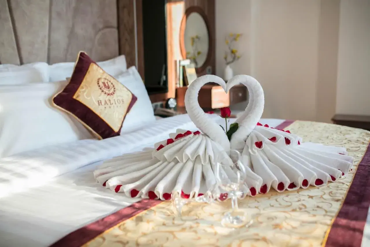 Bed in Halios Hotel Halong Bed in Halios Hotel Halong