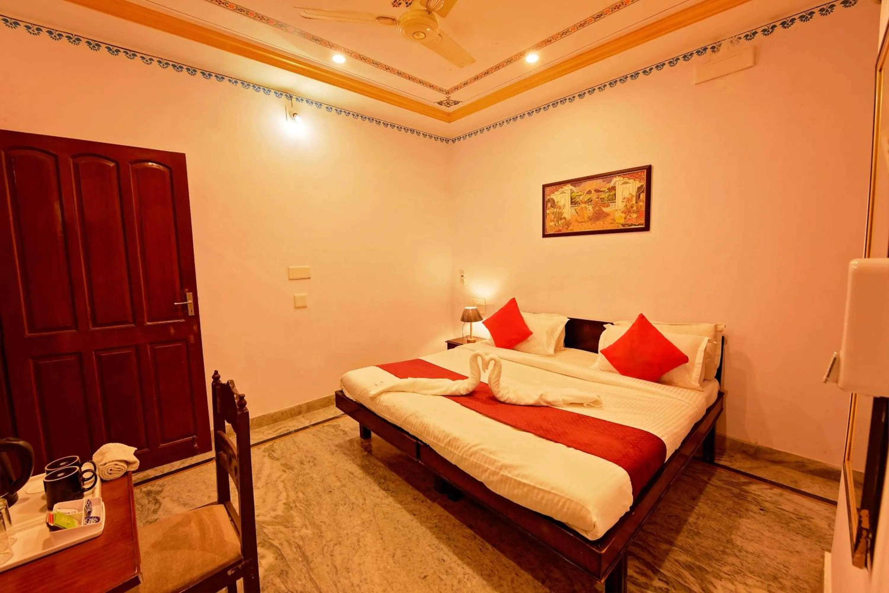 Bed in Elysium Retreat- The Heritage Haveli