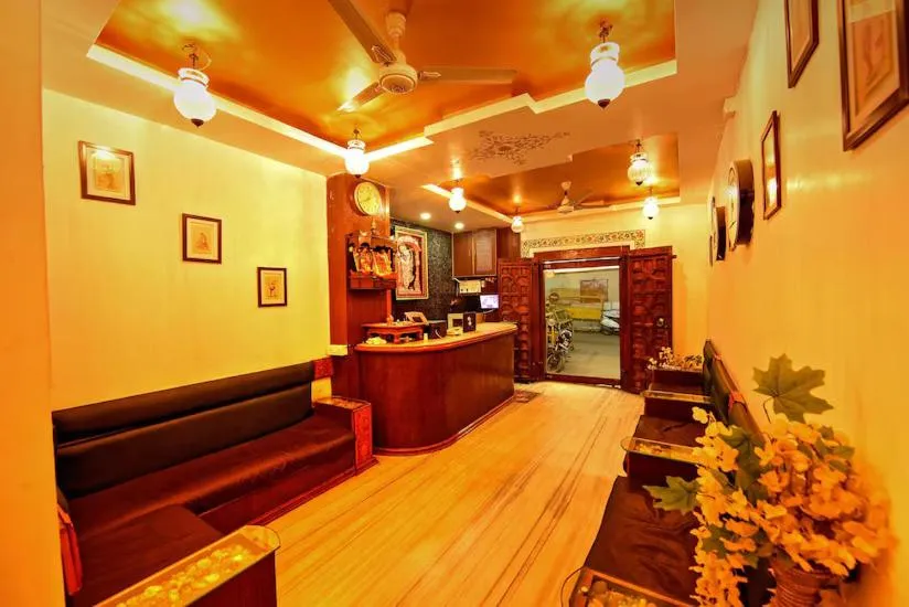 Seating area in Elysium Retreat- The Heritage Haveli