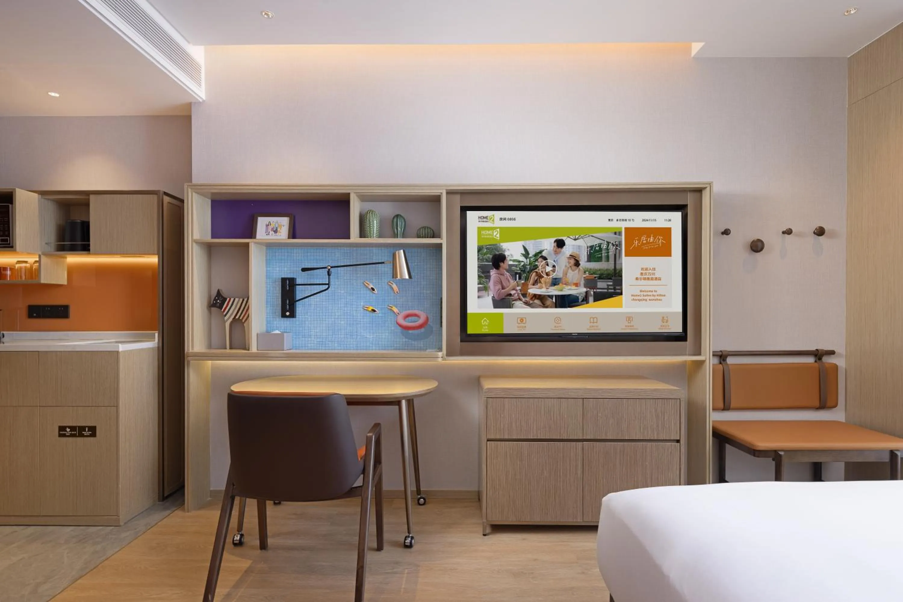 Bed in Home2 Suite by Hilton Kunming Xishan