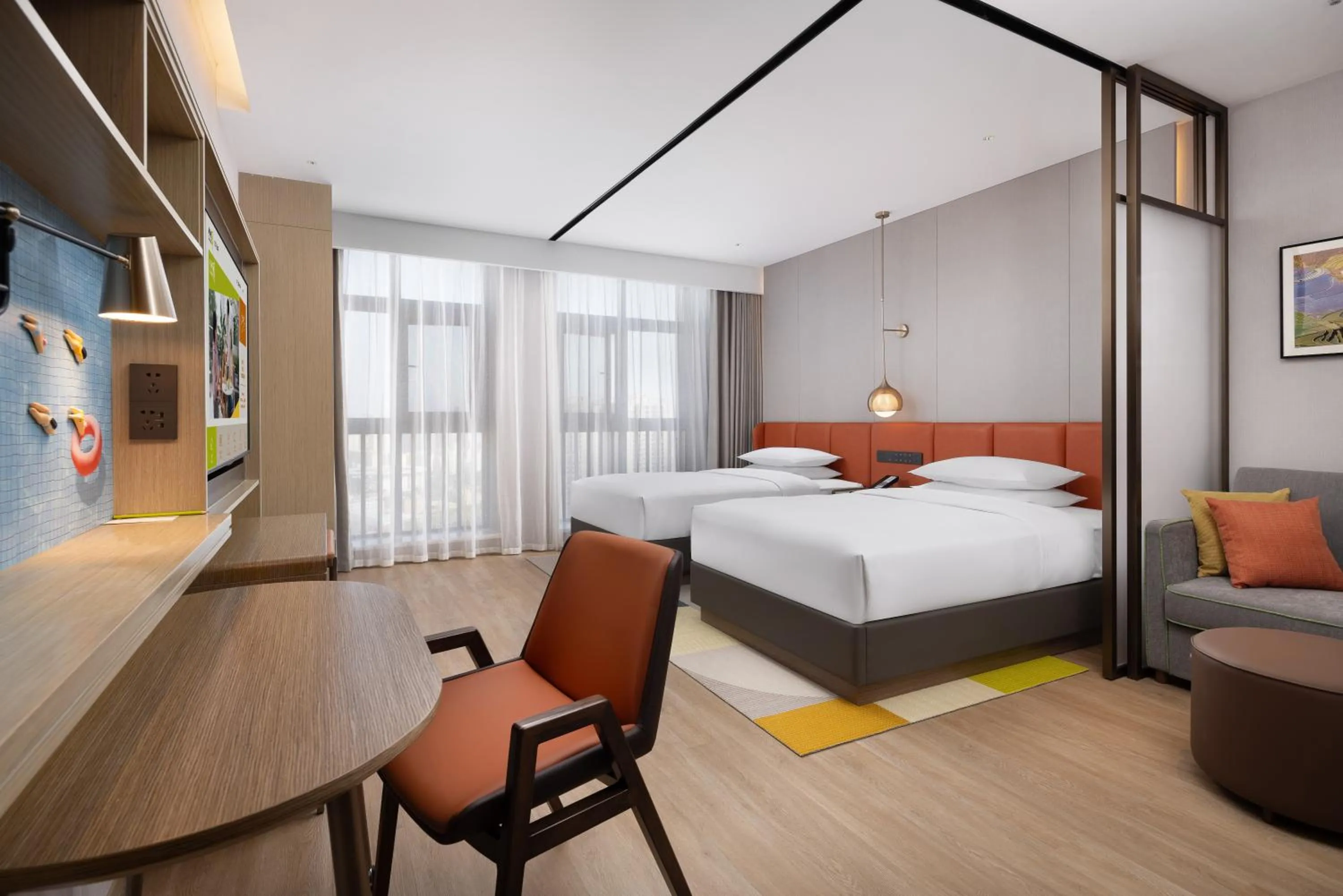 Bed in Home2 Suite by Hilton Kunming Xishan