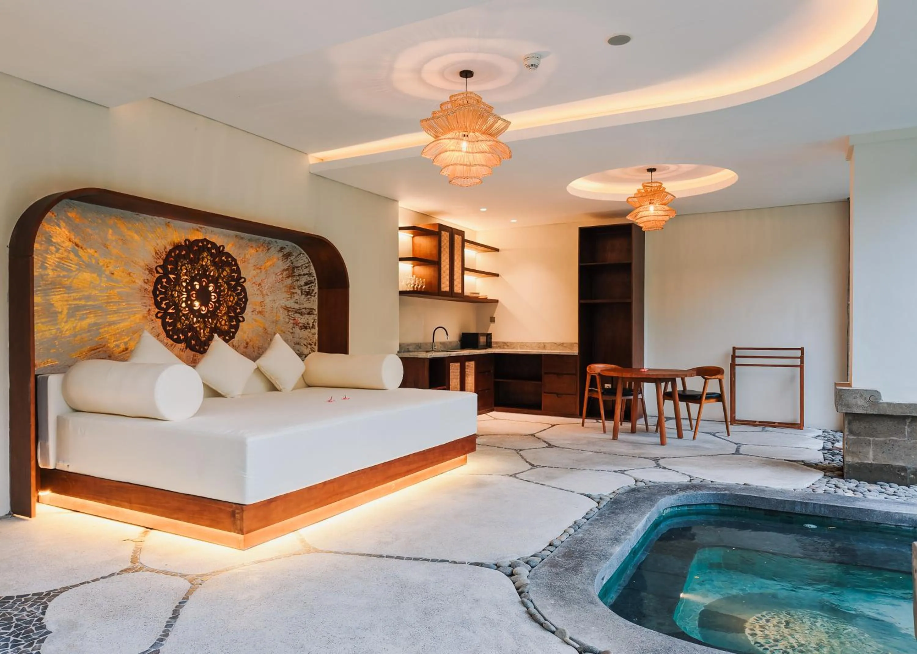 Living room, Bed in Sanggraloka Ubud