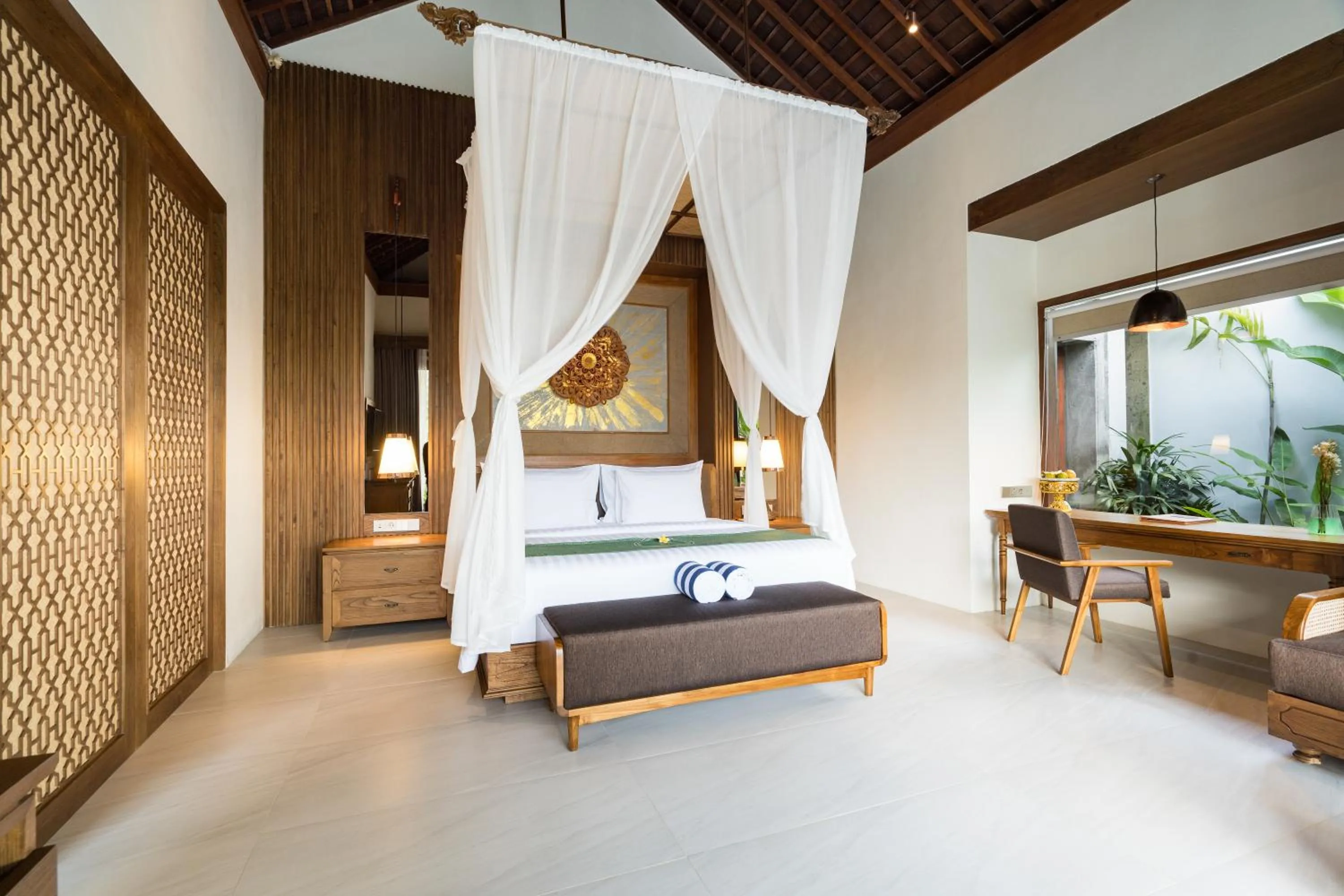 Bed in Sanggraloka Ubud