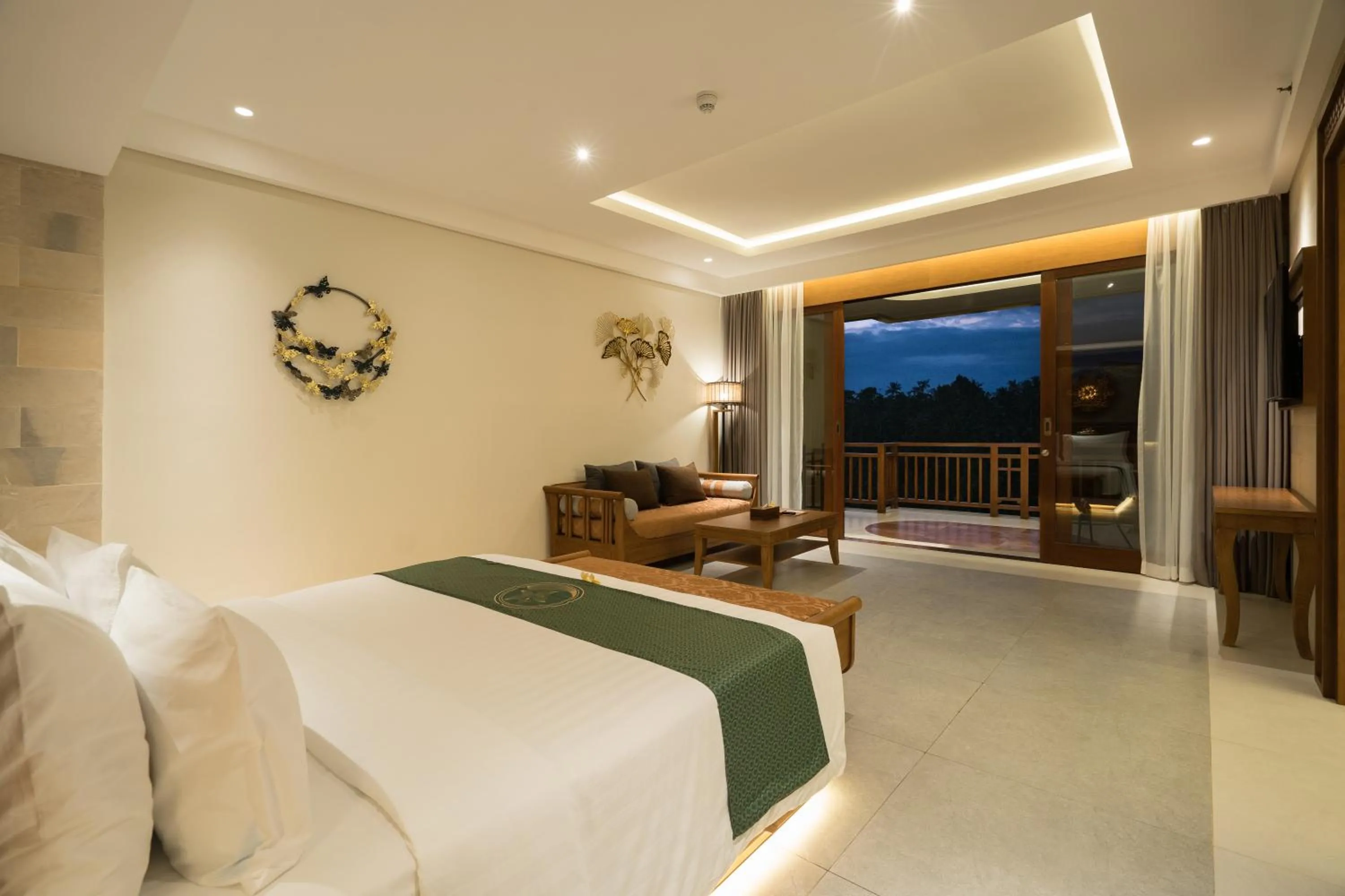 Living room, Bed in Sanggraloka Ubud