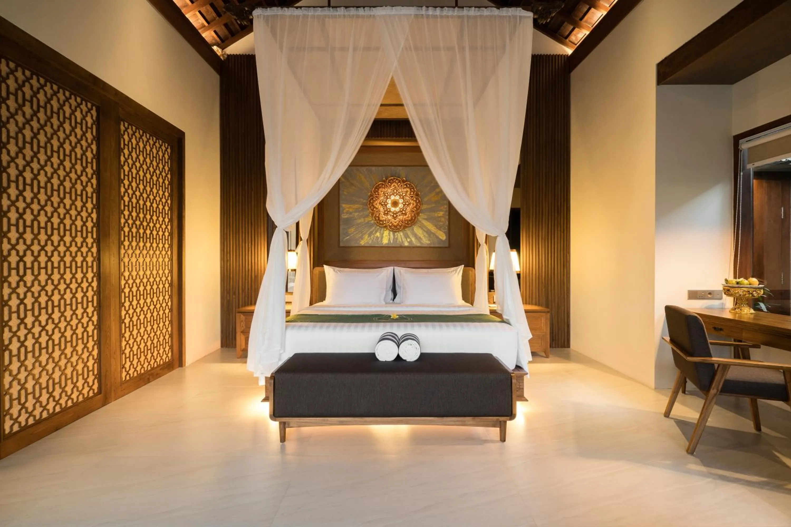 Bed in Sanggraloka Ubud