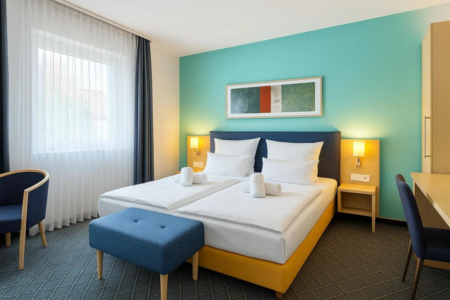 Bed in AR Boutique Hotel Mannheim