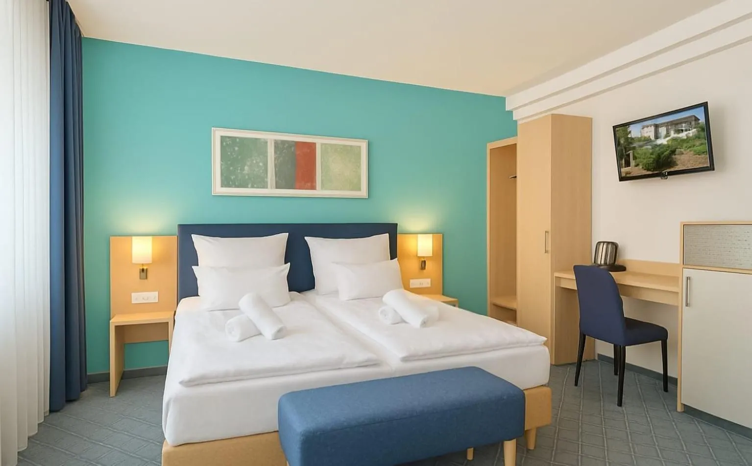 Bed in AR Boutique Hotel Mannheim