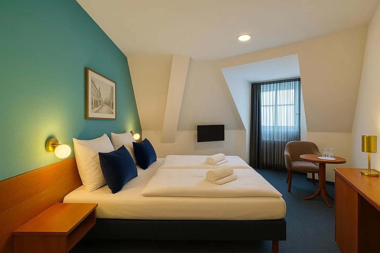 Bed in AR Boutique Hotel Mannheim