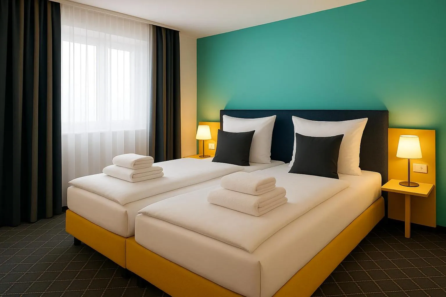 Bed in AR Boutique Hotel Mannheim