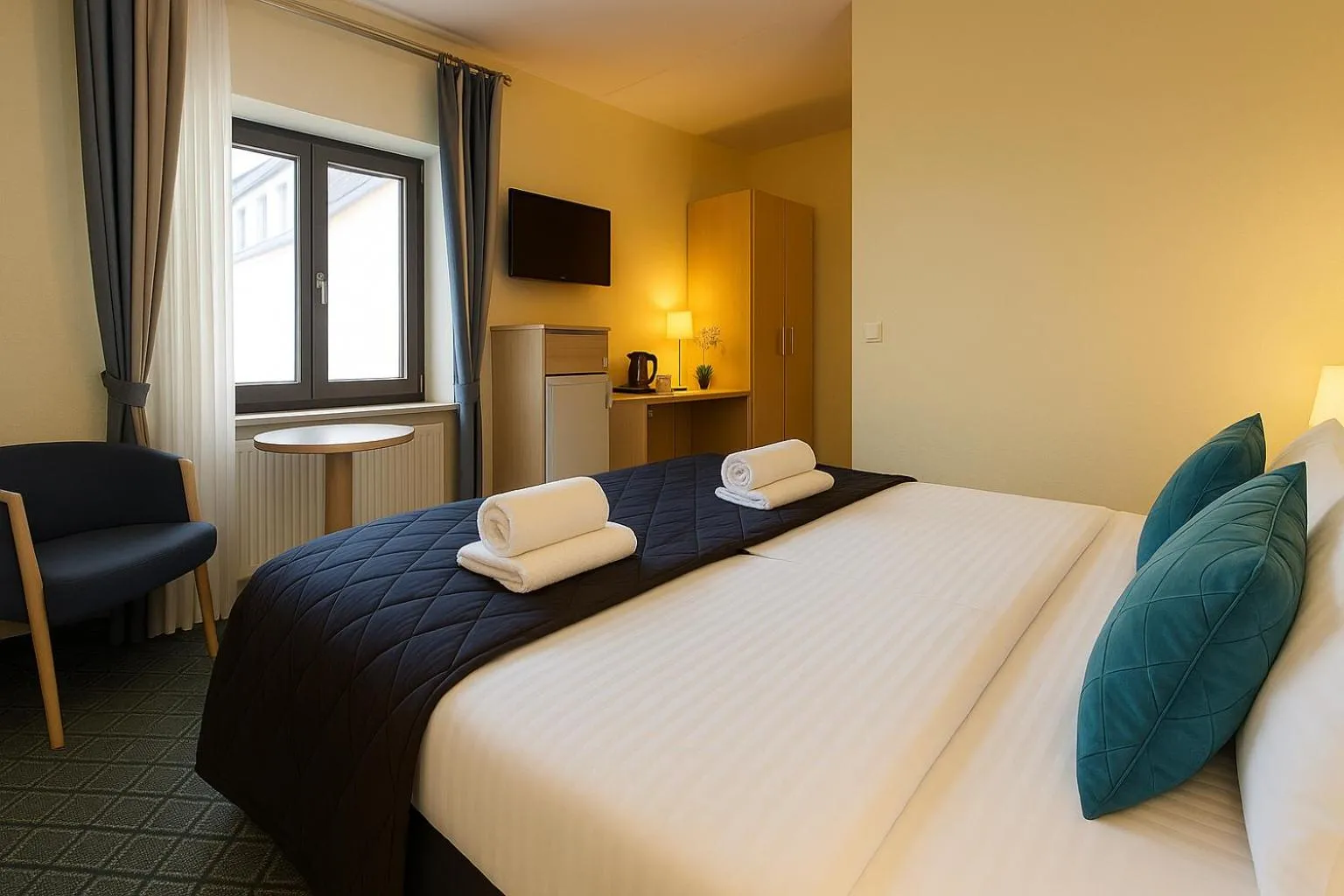 Bed in AR Boutique Hotel Mannheim