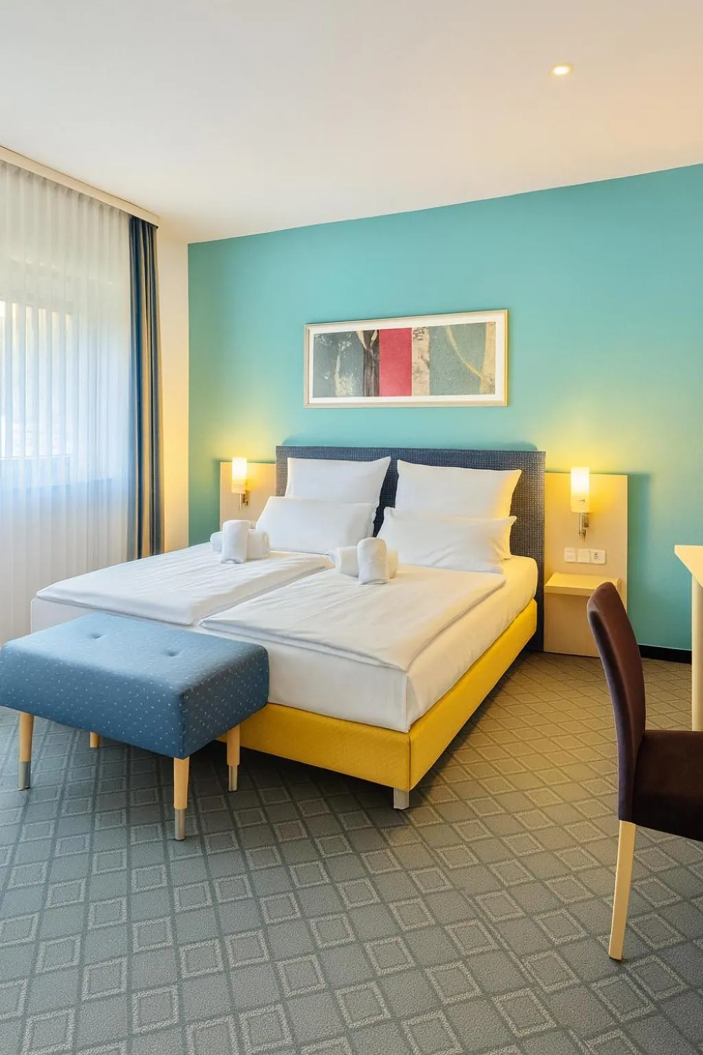 Bed in AR Boutique Hotel Mannheim