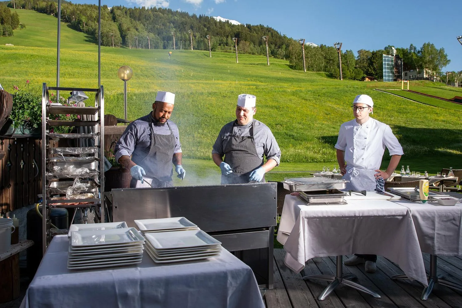 BBQ facilities in Funivia Bormio Active Hotel - Adults Only