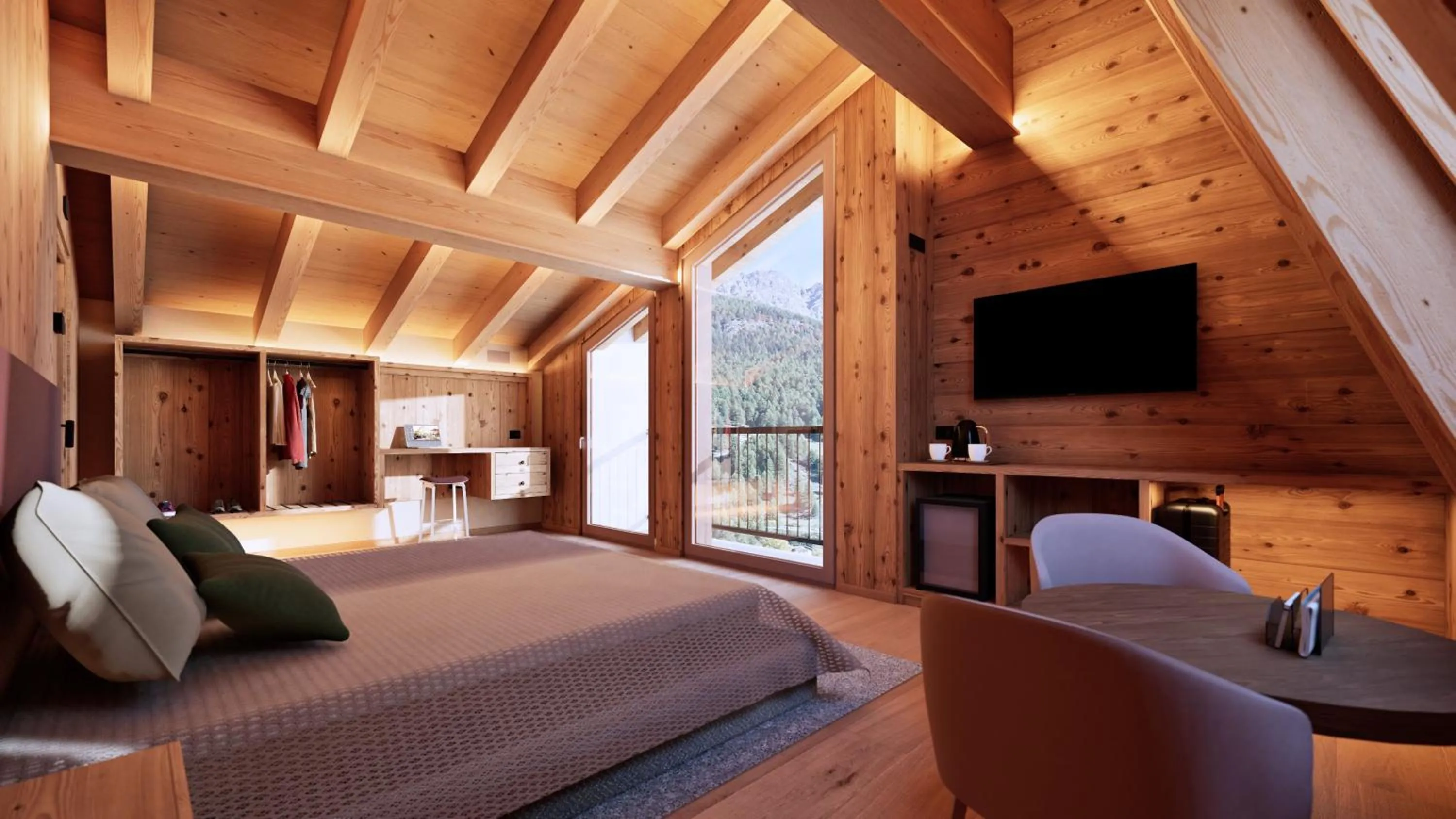 Bedroom, Bed in Funivia Bormio Active Hotel - Adults Only