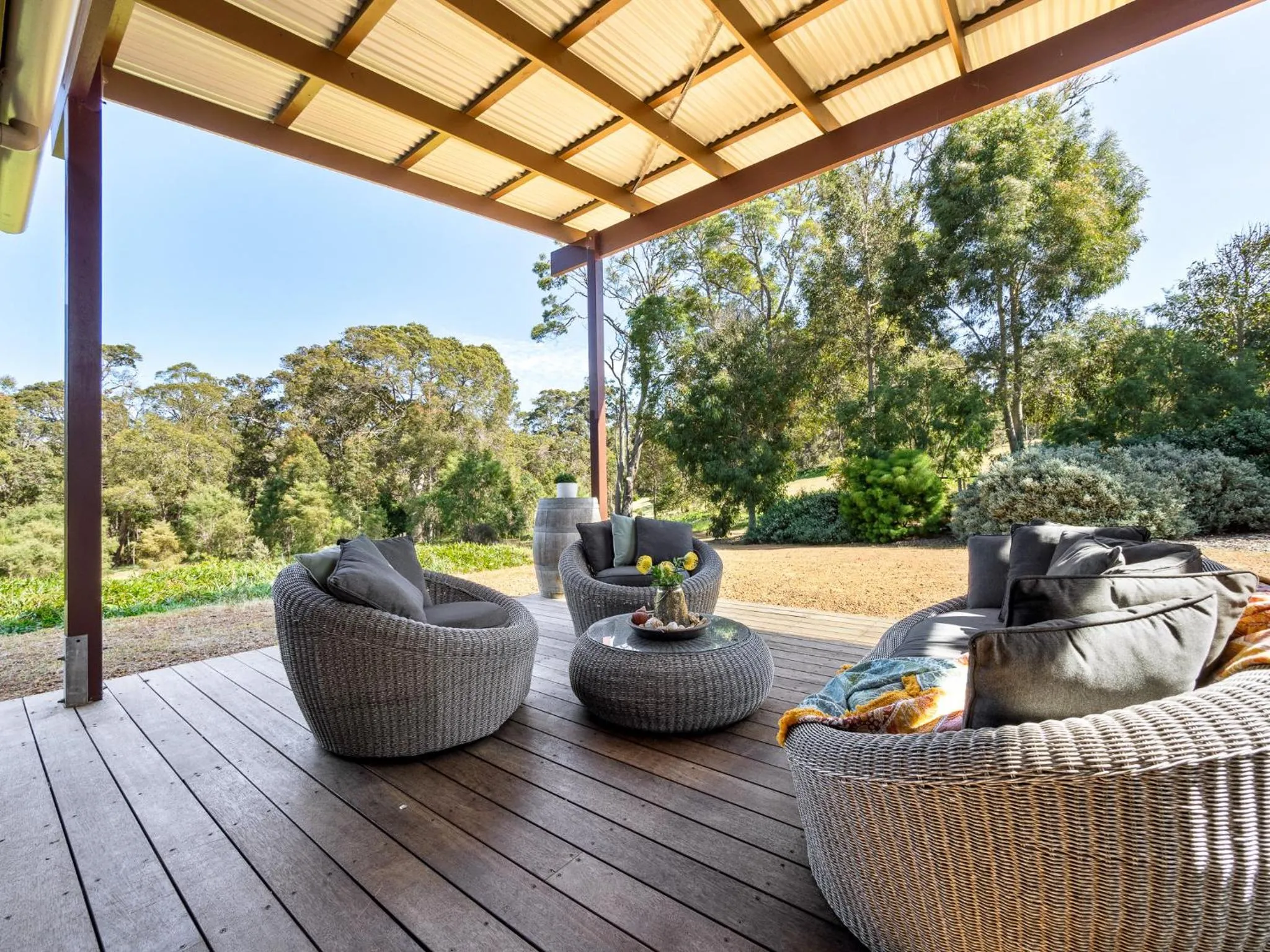 Seating area in The Deck - Margaret River NEW