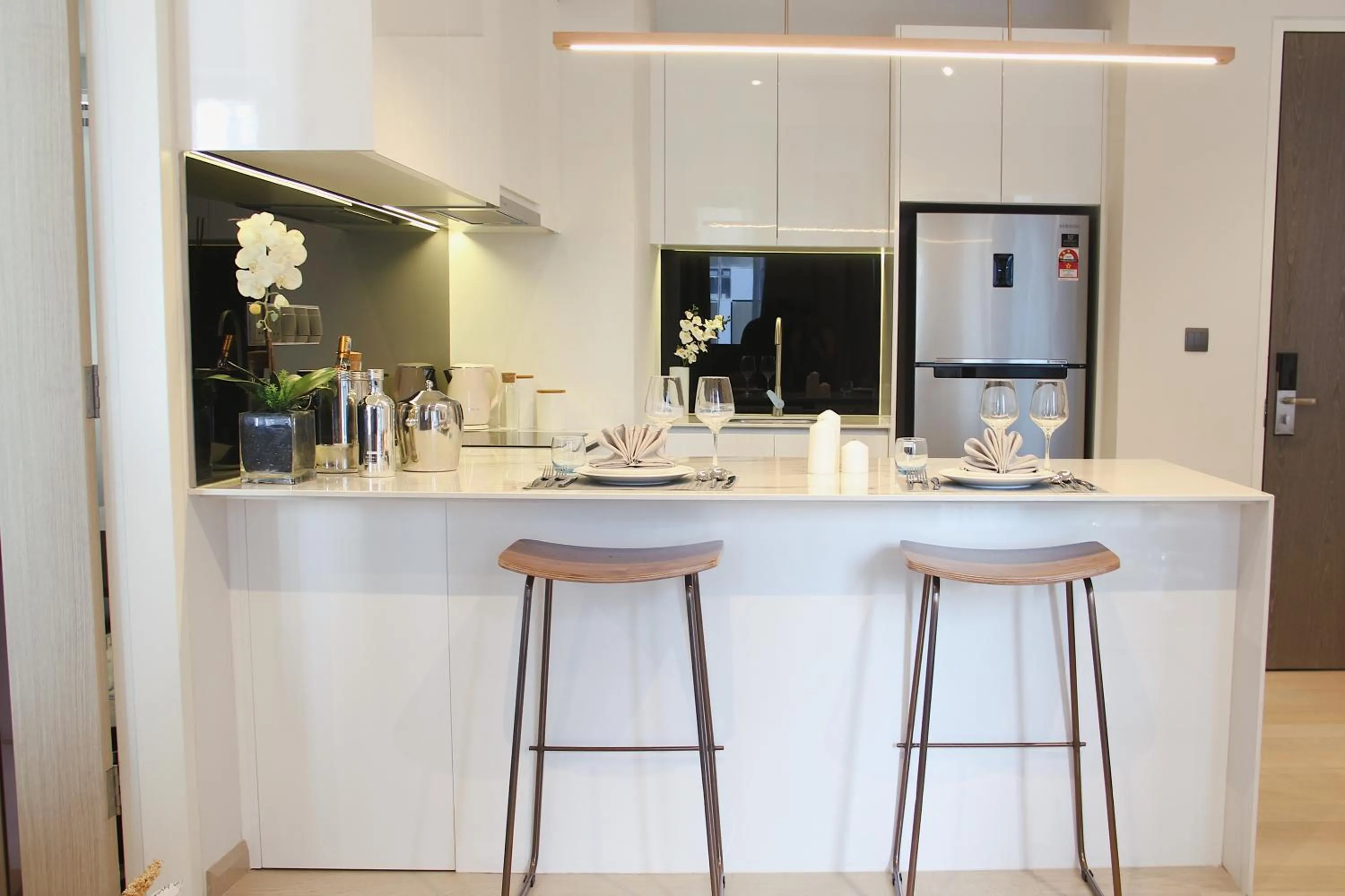 Kitchen or kitchenette in Star Deluxe Suites KLCC by WSD