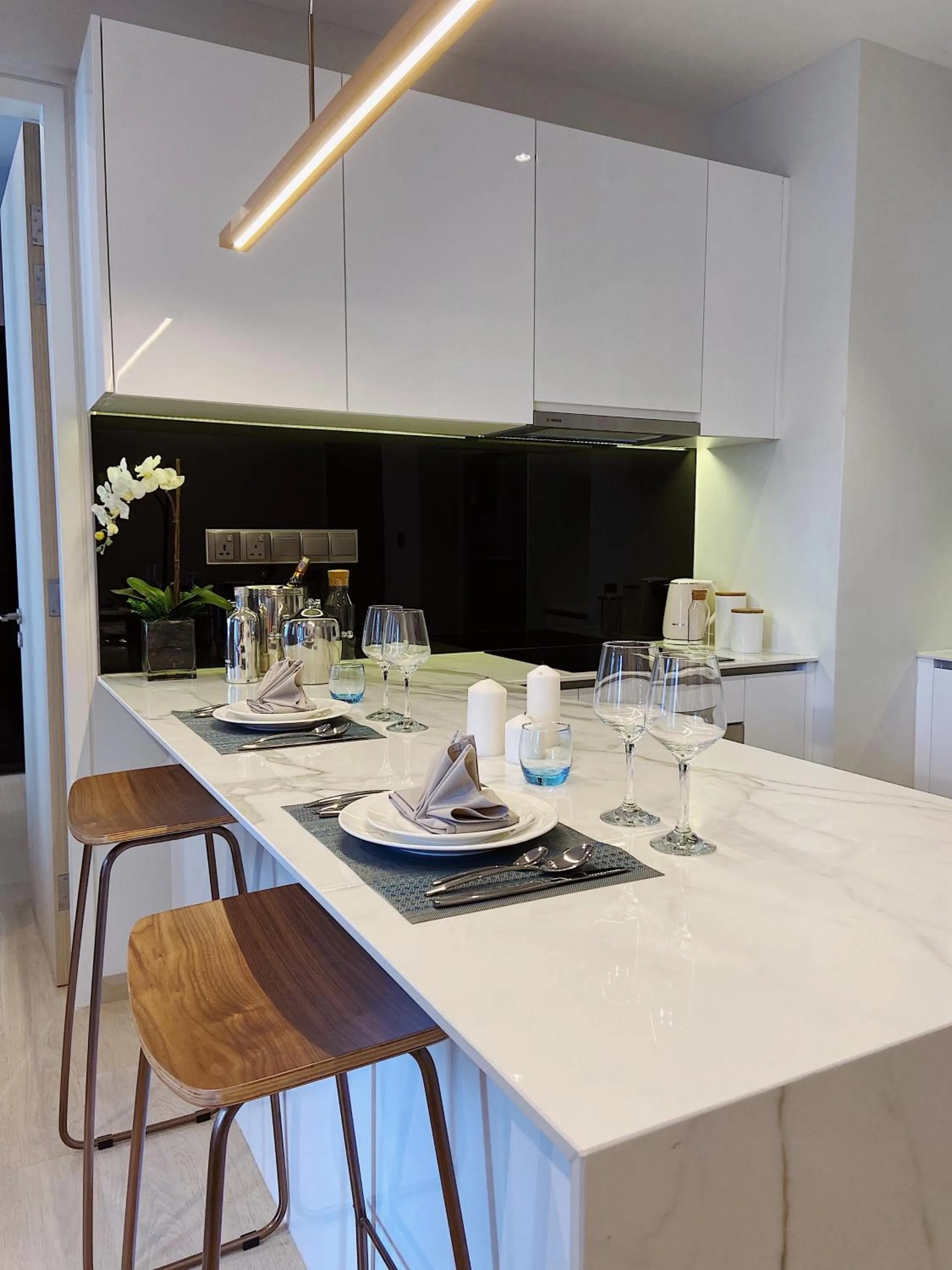Kitchen or kitchenette in Star Deluxe Suites KLCC by WSD
