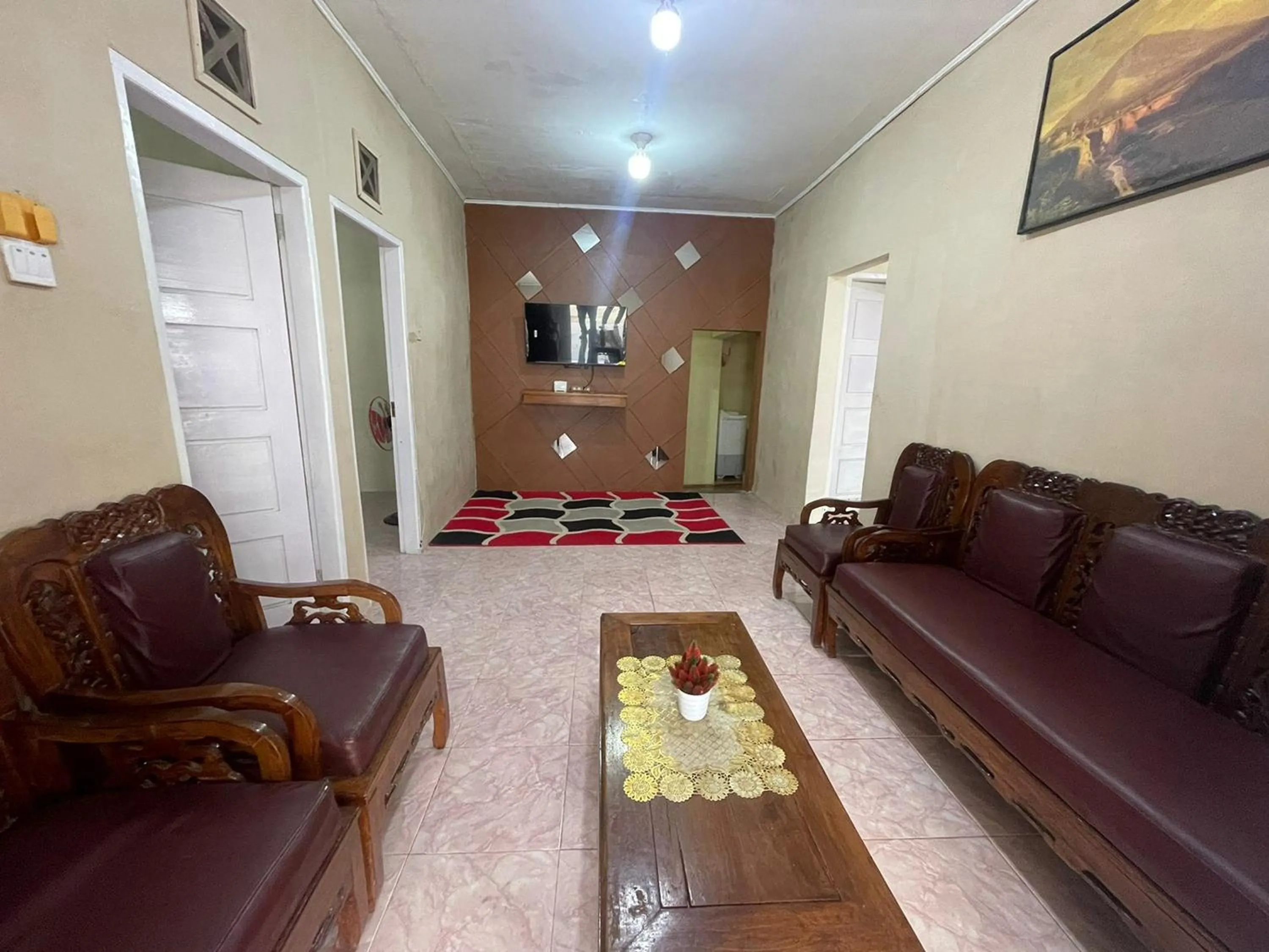 Seating area in Villa Palacios Syari'ah Bukittinggi