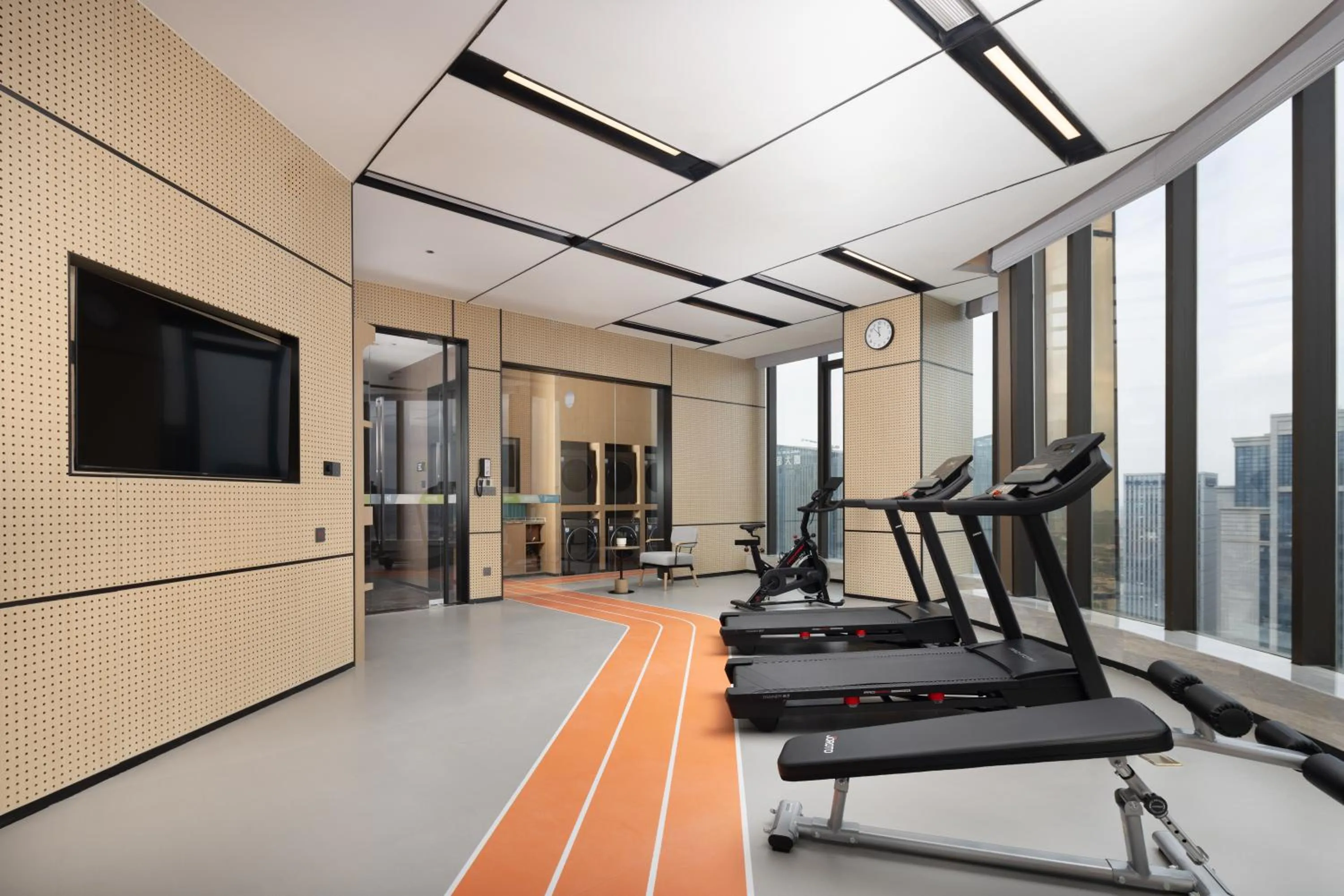 Fitness centre/facilities in Home2 Suite by Hilton Yiwu World Trade Center