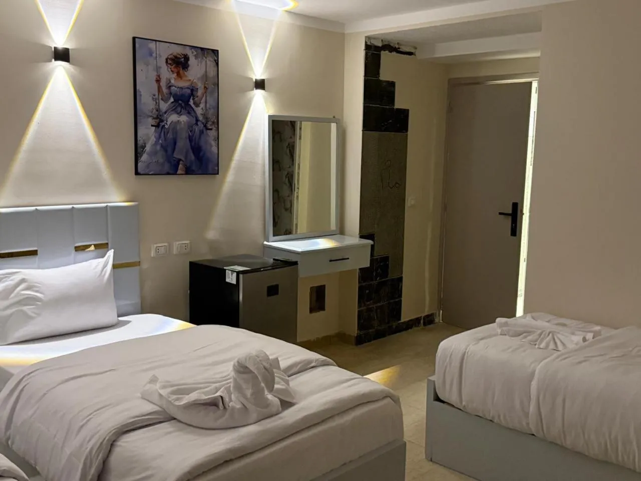 Bed in Sky light hotel