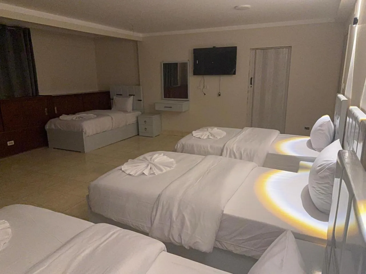 Bed in Sky light hotel