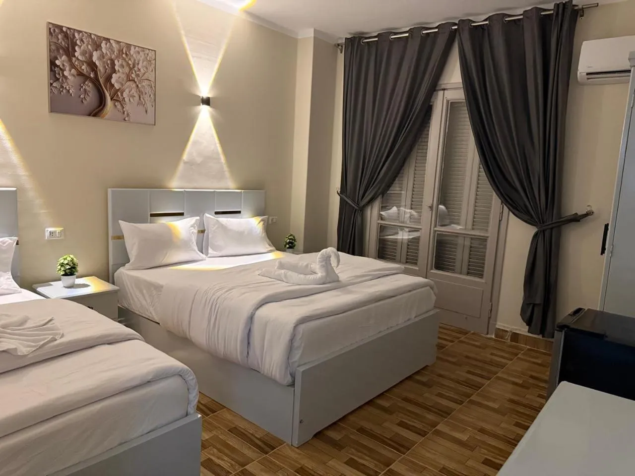 Bed in Sky light hotel