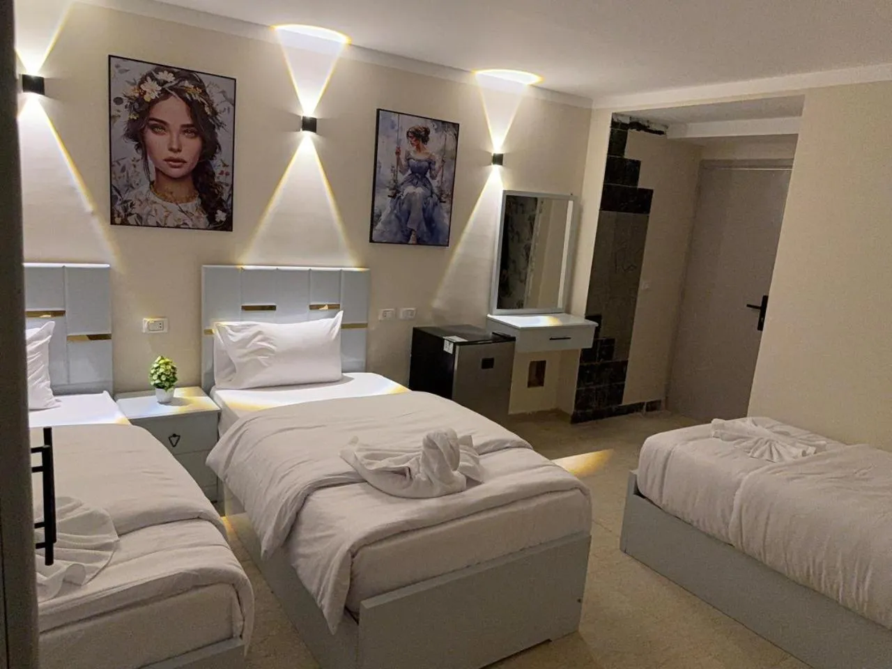 Bed in Sky light hotel