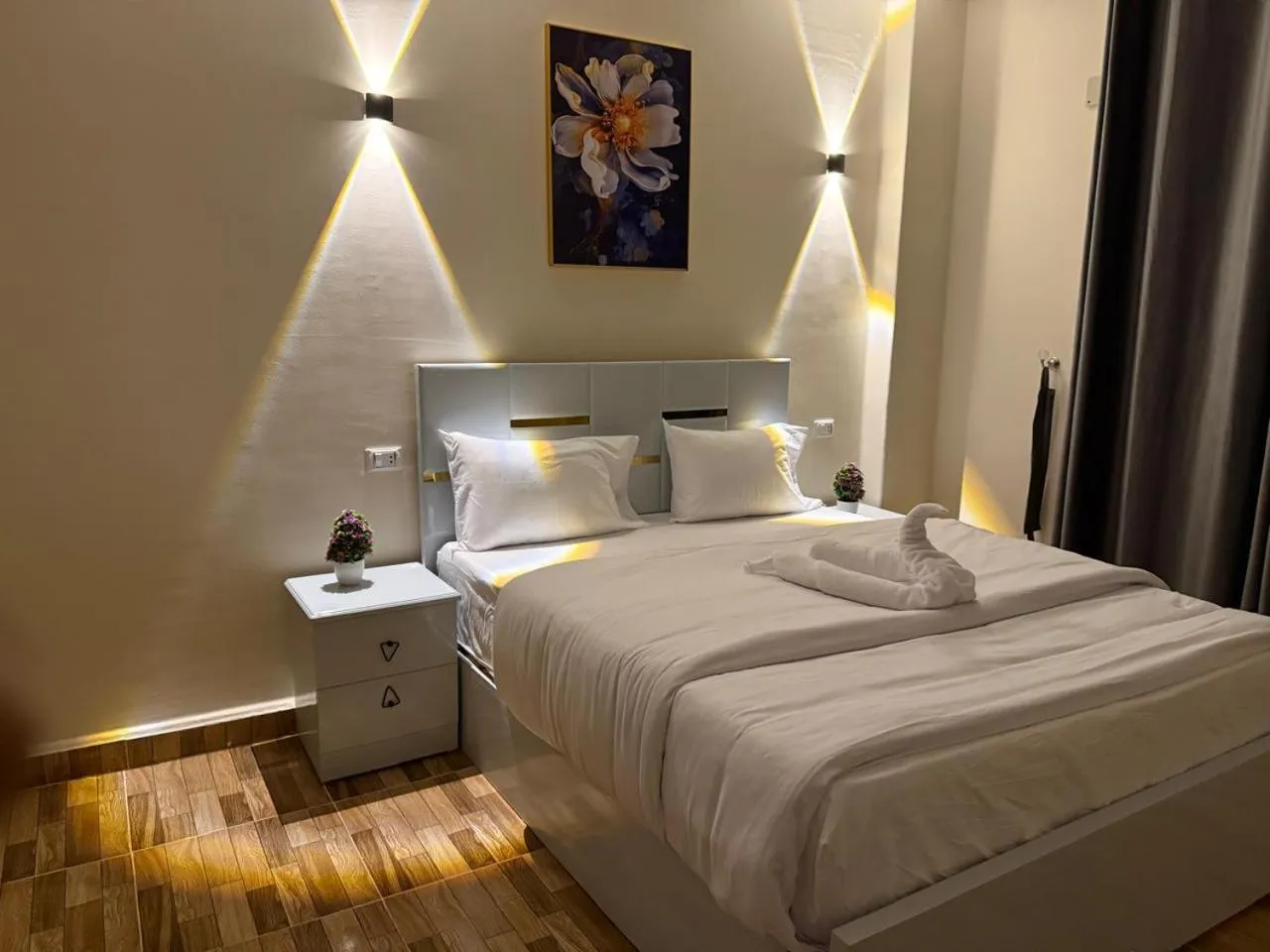 Bed in Sky light hotel