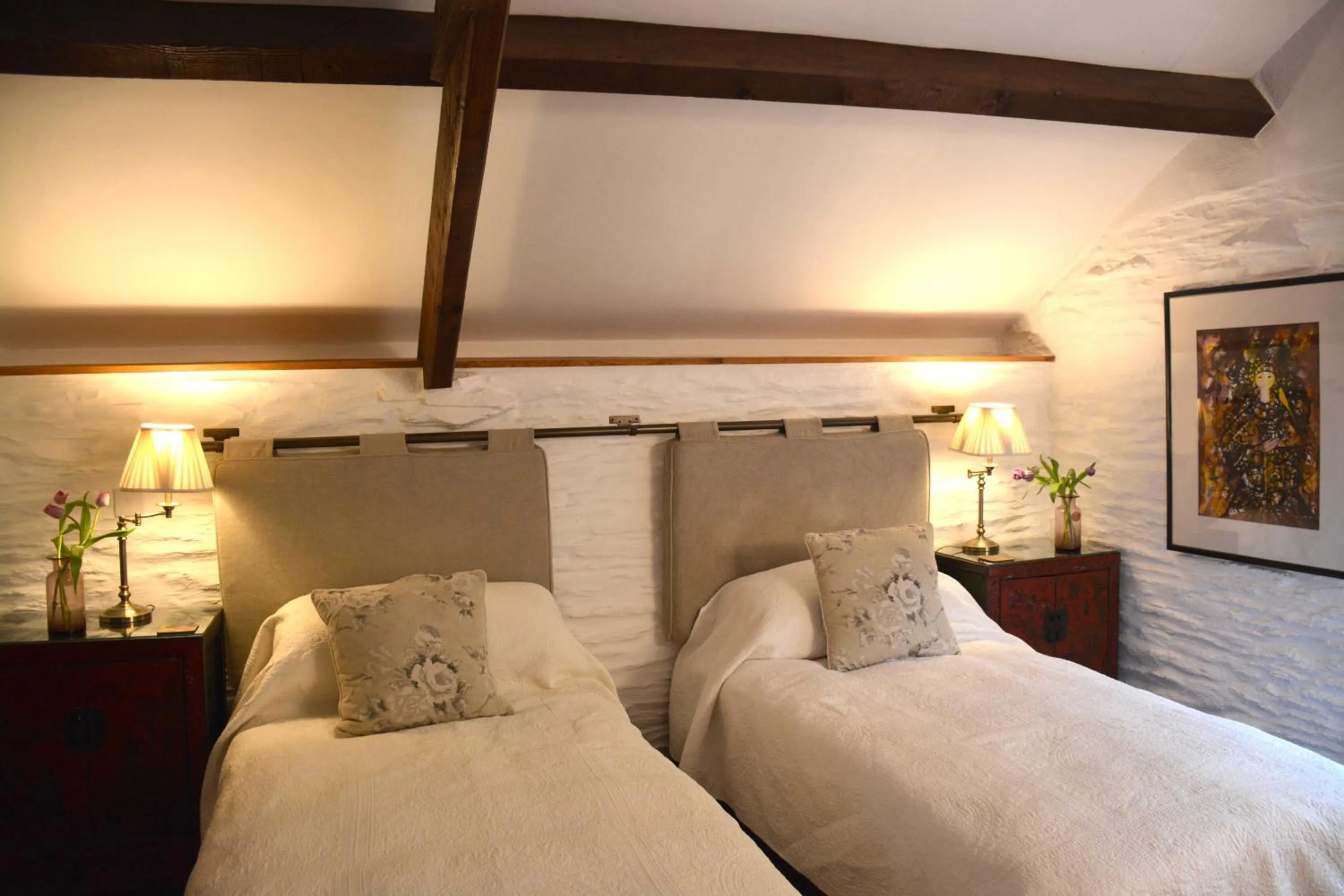 Bed in Kerswell Farmhouse