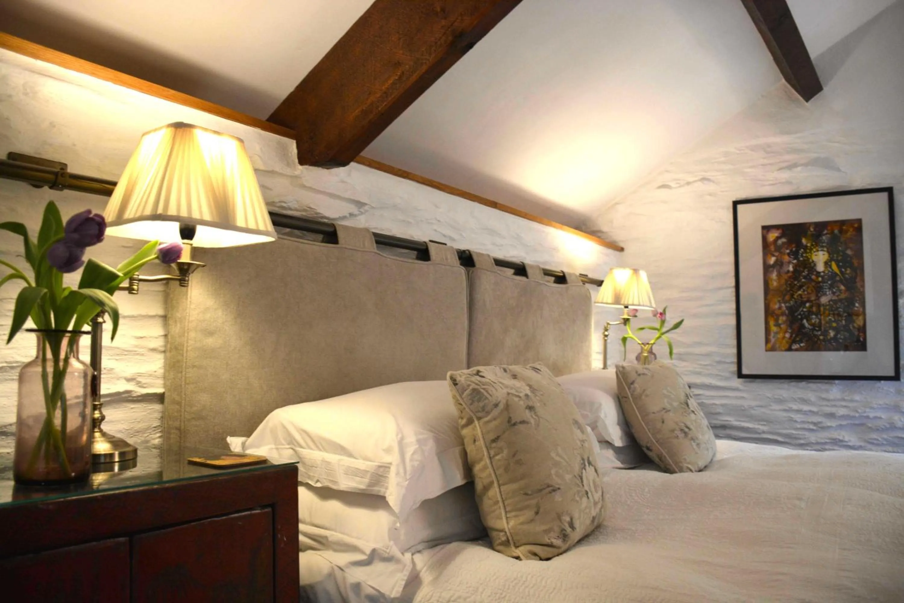 Bed in Kerswell Farmhouse