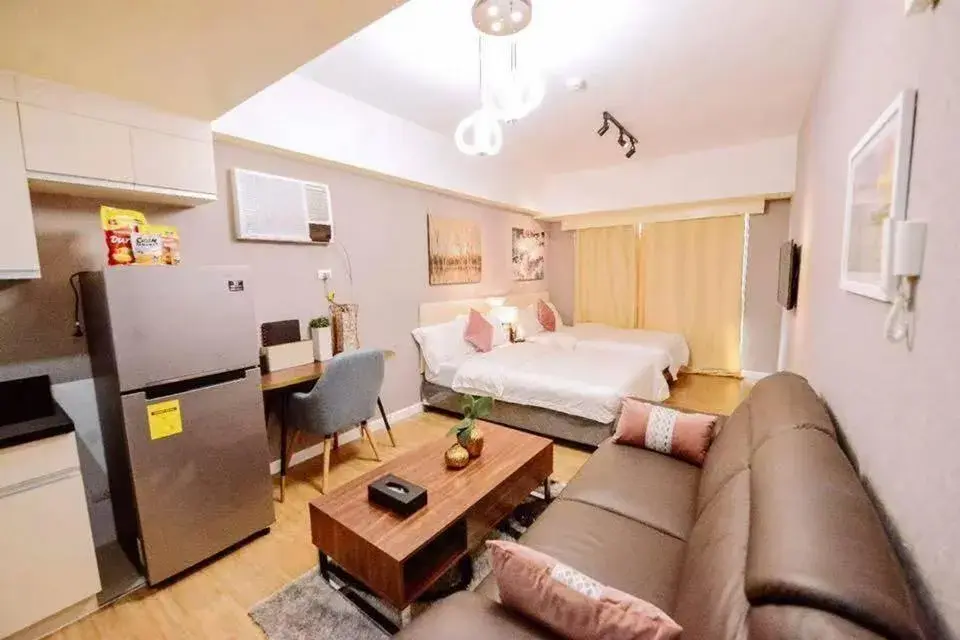 Living room, Bed in Davao Central Suites Living room, Bed in Davao Central Suites