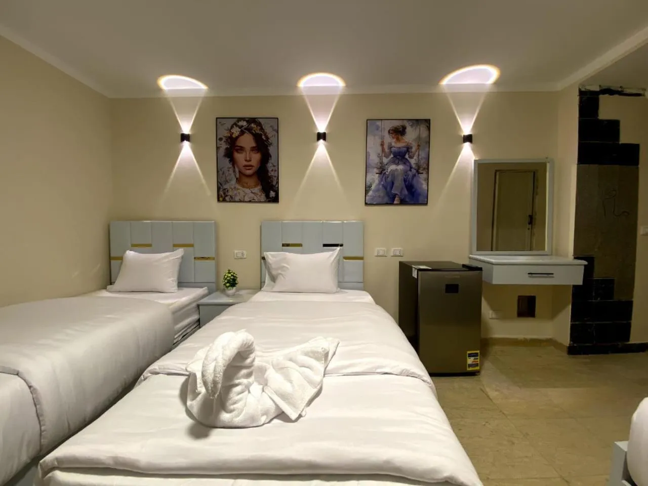 Bed in Sky light hotel