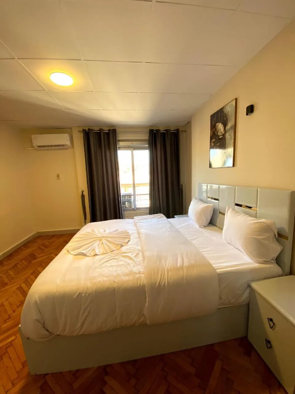 Bed in Sky light hotel