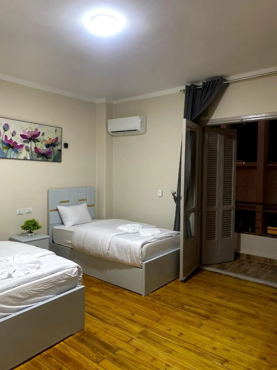 Bed in Sky light hotel