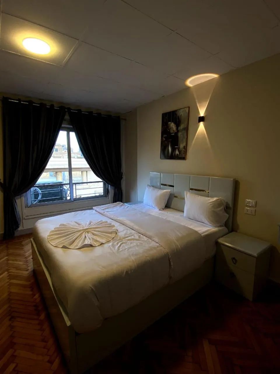 Bed in Sky light hotel