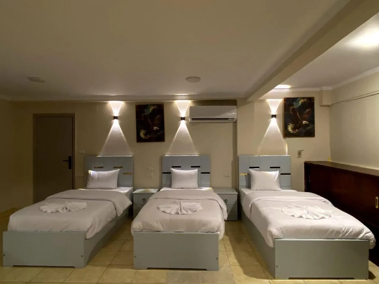 Bed in Sky light hotel